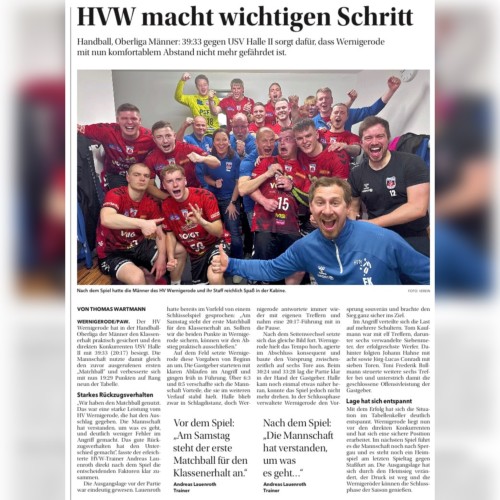 Spielbericht der 1. Männer!